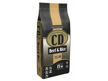 DELIKAN CD Beef and Rice 25/10 15kg Kompletné superprémiové krmivo s hovädzím mäsom a ryžou pre psov stredných a väčších plemien