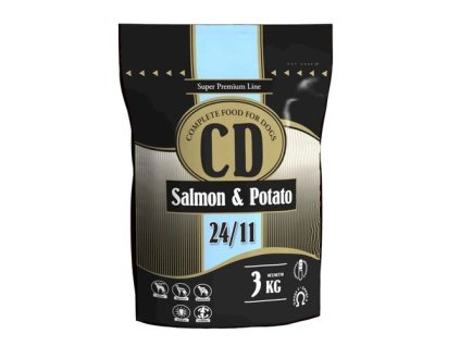 DELIKAN CD Salmon and Potato 24/11 3kg Kompletné superprémiové krmivo so lososom a zemiakmi vhodné pre psov stredných a veľkých plemien