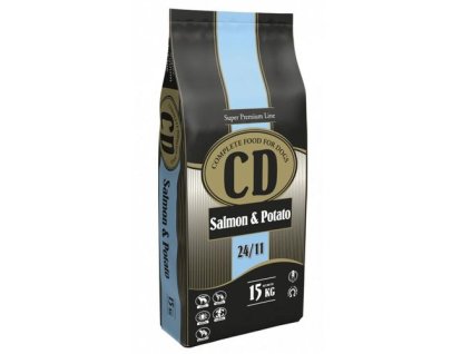 DELIKAN CD Salmon and Potato 24/11 15kg Kompletné superprémiové krmivo so lososom a zemiakmi vhodné pre psov stredných a veľkých plemien