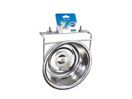 DUVO+ Nerezová miska pre vtáky na priskrutkovanie do klietky + 2 skrutky XL 1380ml priemer 18,5cm
