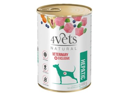 4Vets NATURAL VETERINARY EXCLUSIVE HEPATIC 400g pre psov s ochoreniami pečene