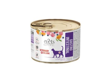 4Vets NATURAL VETERINARY EXCLUSIVE GASTRO INTESTINAL 185g pre mačky pri ochoreniach tráviaceho traktu