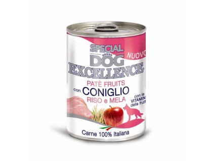 MONGE SPECIAL DOG EXCELLENCE FRUITS pate králik,ryža & jablko 400g konzerva