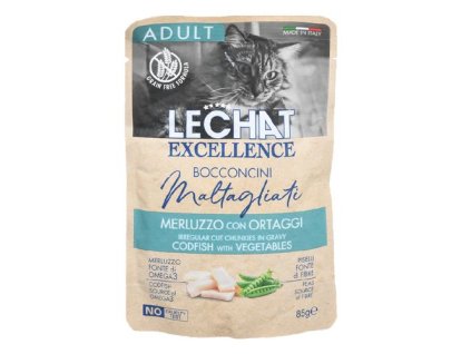 MONGE LECHAT Maltagliati Adult kapsička pre dospelé mačky- treska so zeleninou 85g / 1ks