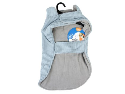 DUVO+ menčestrová bunda pre psov XS 30cm sivá