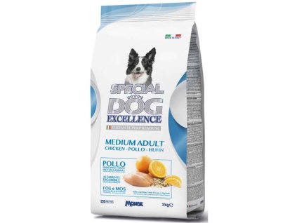 MONGE SPECIAL DOG EXCELLENCE MEDIUM ADULT Chicken 3kg superprémiové krmivo pre psov