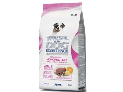 MONGE SPECIAL DOG EXCELLENCE MEDIUM ADULT MONOPROTEINIC bravčové + zemiaky 3kg superprémium