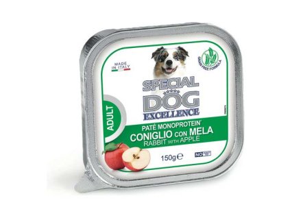 MONGE SPECIAL DOG EXCELLENCE FRUITS pate králik,ryža & jablko 150g vanička
