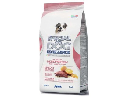 MONGE SPECIAL DOG EXCELLENCE MONOPROTEIN 3kg hovädzie mäso - monoproteinové krmivo pre psov všetkých plemien