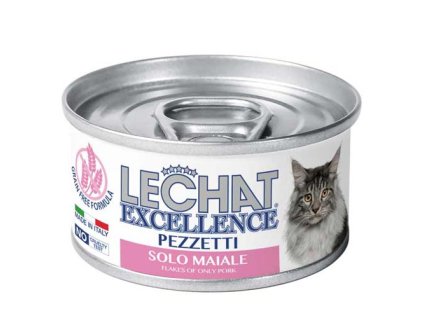 MONGE LECHAT EXCELLENCE FLAKES kompletné krmivo pre dospelé mačky s bravčovým mäsom 80g