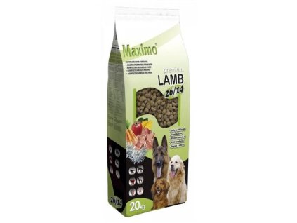 DELIKAN MAXIMO Lamb 26/14 20kg prémiové krmivo s jahňacím mäsom pre dospelé psy stredných a veľkých plemien