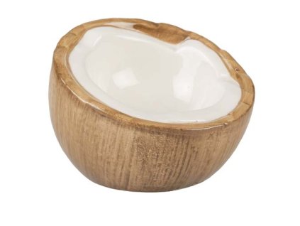 DUVO+ Keramická miska KOKOS pre hlodavce -hnedá 30ml/10,5x9,8x7,5cm