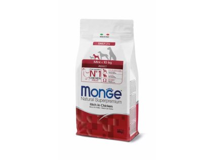 MONGE Natural Superpremium Mini Adult 800g krmivo s kuracím pre dospelých psov malých plemien