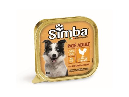MONGE SIMBA Dog Paté Chicken and liver 300g paštéta pre dospelých psov s kuracím mäsom a pečeňou