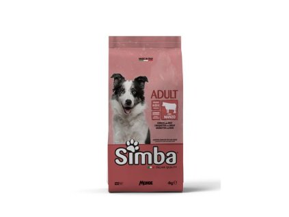 MONGE SIMBA Dog Beef 4kg kompletné suché krmivo pre dospelých psov s hovädzím mäsom