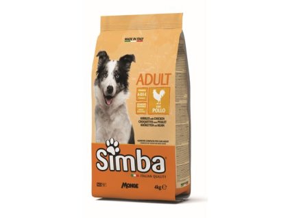 MONGE SIMBA Dog Chicken 4kg kompletné suché krmivo pre dospelých psov s kuracím mäsom