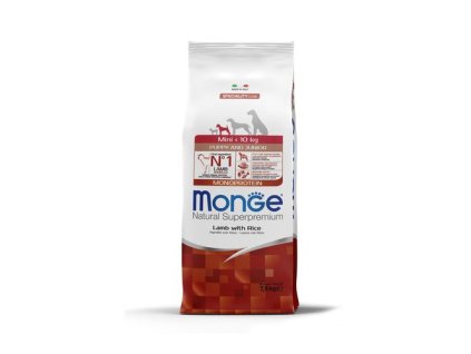 MONGE Natural Superpremium Mini Puppy 7,5kg monoproteínové krmivo jahňa/ryža pre šteňatá malých plemien