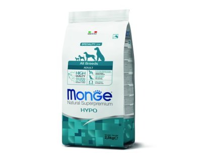 MONGE Natural Superpremium All Breeds Hypo 2,5kg hypoalergénne krmivo losos/tuniak pre dospelé psy všetkých plemien