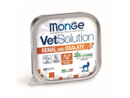 MONGE VetSolution Cat Renal and Oxalate 100g paštéta pre mačky na podporu funkcie obličiek v prípade chronického zlyhania obličiek