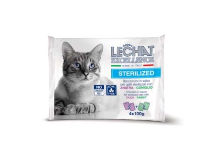Monge Monge LeChat Excellence Sterilized Cat králik a kačica 4x100g