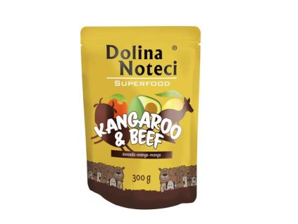 DOLINA NOTECI SUPERFOOD 300g klokan a hovädzie mäso pre psov 80% mäsa