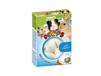 NESTOR BISCUIT DROPS 35g piškóty pre hlodavce jogurtové