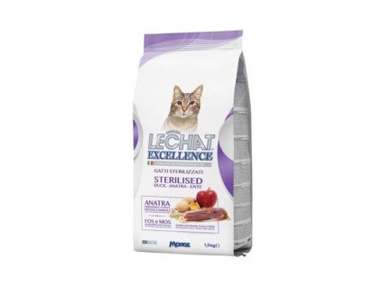 MONGE LECHAT EXCELLENCE STERILIZED 1,5kg kačacie superprémiové krmivo pre mačky