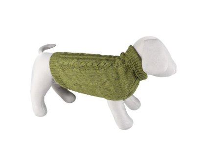 DUVO+ pletený sveter pre psov S 40cm zelený
