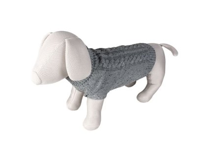 DUVO+ pletený sveter pre psov S 40cm sivý