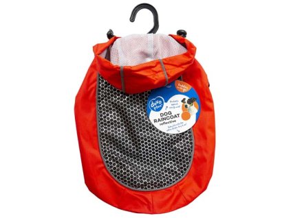 DUVO+ Pršiplášť pre psa červeno-čierny M - 50cm