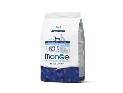 MONGE Natural Superpremium Medium Puppy 800g krmivo s kuracím pre šteňatá stredných plemien