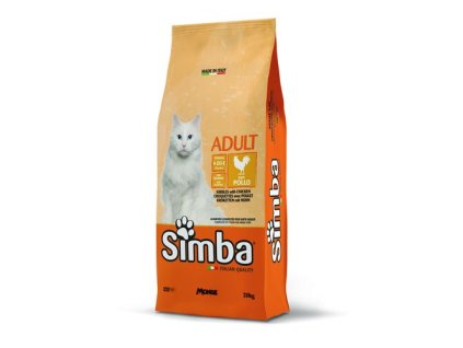 MONGE SIMBA Cat Chicken 20kg kompletné suché krmivo pre dospelé mačky s kuracím mäsom