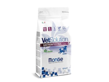 MONGE VetSolution Dog Gastrointestinal Puppy 1,5kg diétne suché krmivo pre šteňatá na zníženie akútnych porúch črevného vstrebávania