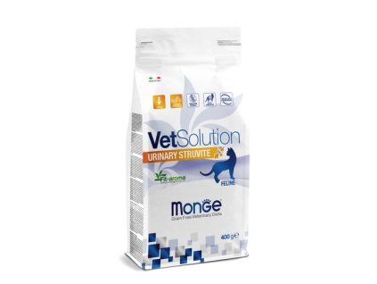 MONGE VetSolution Cat Urinary Struvite 400g diétne suché krmivo pre mačky na rozpúšťanie struvitových kameňov