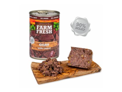 Farm fresh konzerva pre psov koza a mrkva 400 g 8595598900242
