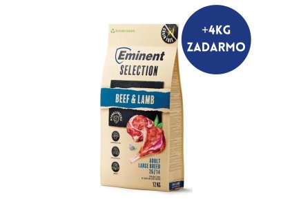 Eminent dog Selection Adult Large Breed Beef & Lamb 12 kg + 4kg