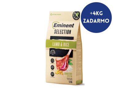 Eminent dog Selection Sensitive Lamb & Rice 12 kg + 4 kg