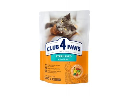 c4p cat adult dry sterilised with chicken 900g out