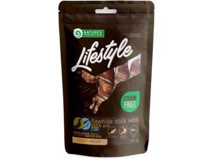 Pamlsok Natures P Lifestyle dog Rawhide duck & cod stick 75 g