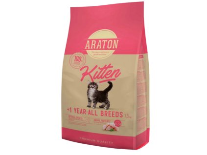 Kompletné krmivo pre mačiatka s kuracím mäsomBielkoviny 30%, tuky 11%, vláknina 3%, popol 7%