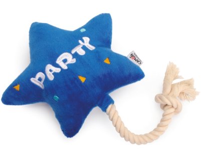 HRAČKA plyš modrá hviezda s lanom, 30cm