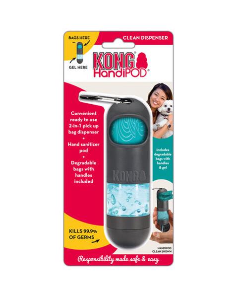 Zásobník na sáčky na exkrementy s antibakteriálnym dezinfekčným gélom na ruky KONG HandiPOD Clean Dispenser