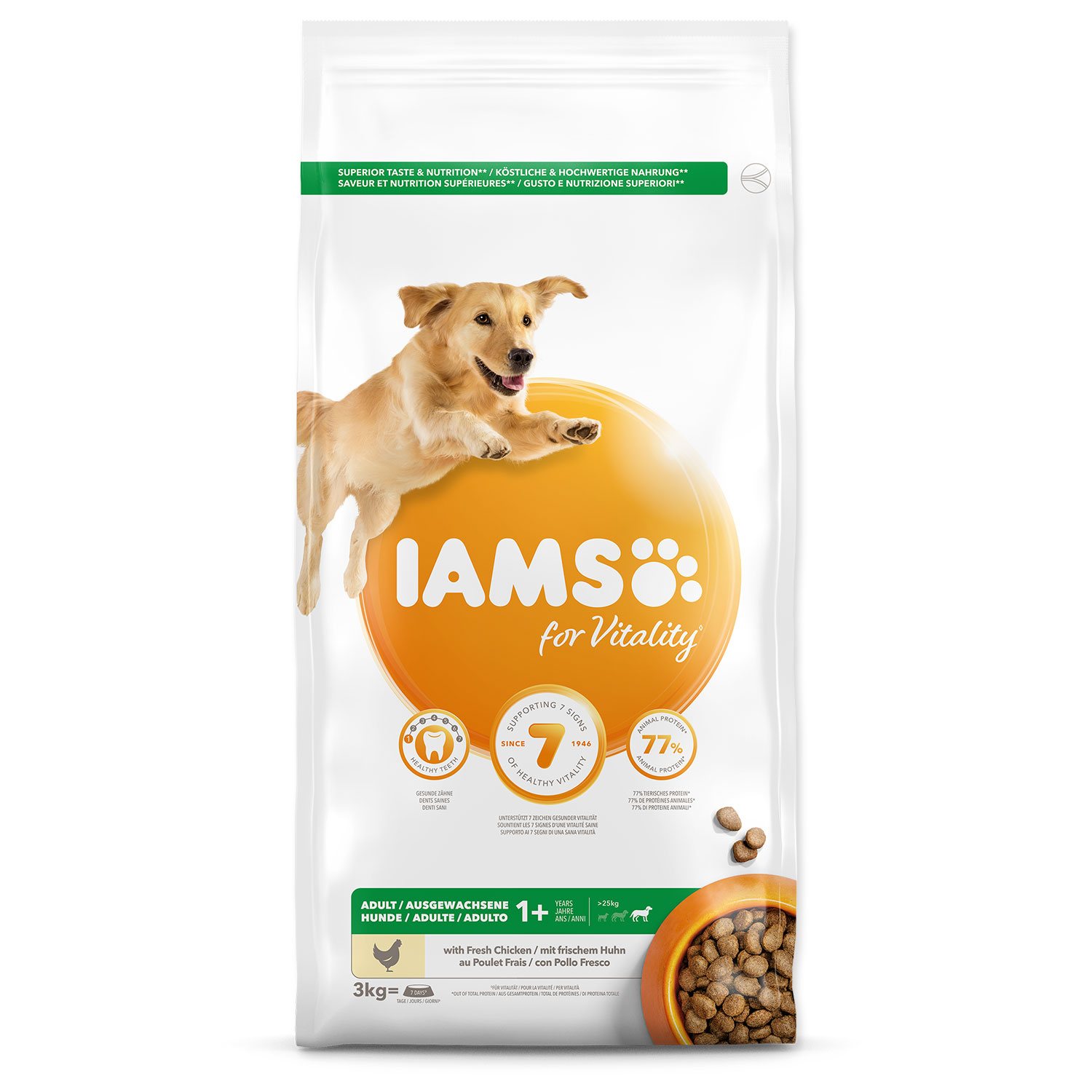 Krmivo Iams Dog Adult Large Chicken 3kg