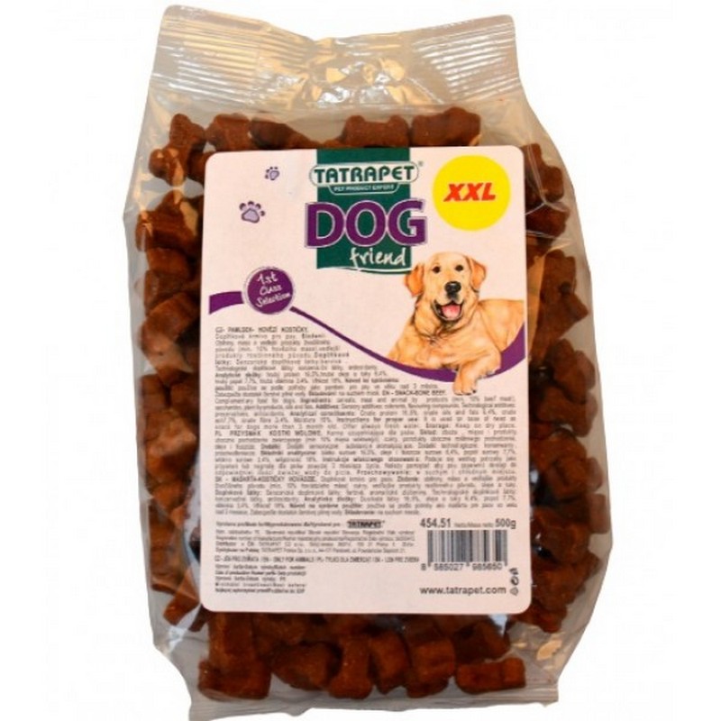 Tatrapet Dog friend pamlsky pre psov hovädzie kostičky 500g