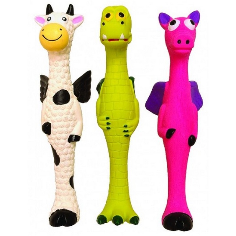 Tatrapet latexová hračka pre psa zvieratko s krídlami mix farieb 25cm