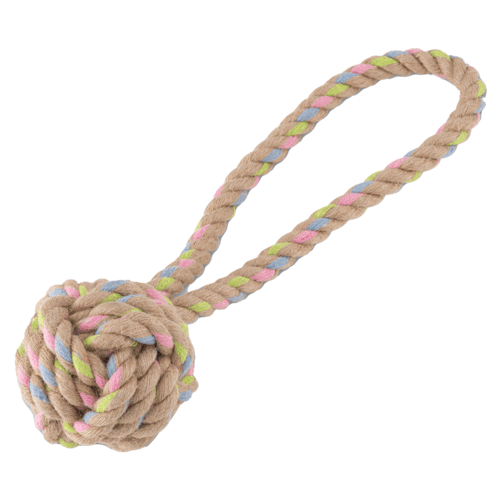 Hračky pre psov, Beco Hemp Rope - Ball on Loop-L Farba: alpine-dawn, Velkost: L
