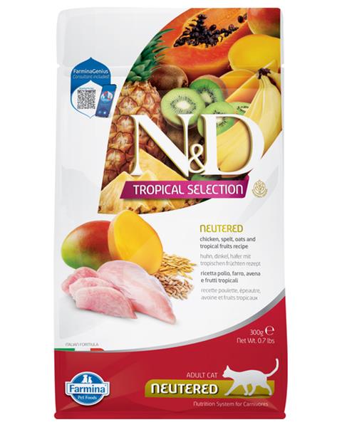 Farmina N&D cat TROPICAL SELECTION (AG) adult neutered, chicken 300 g