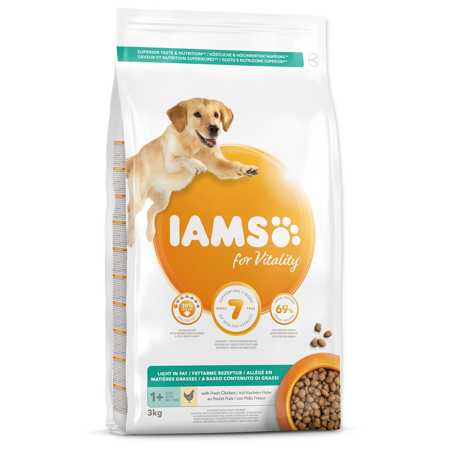 Krmivo Iams Dog Adult Weight Control Chicken 3kg