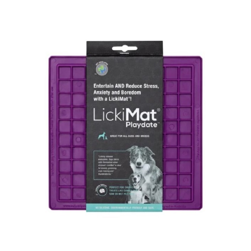 LickiMat Playdate lízacia podložka 20x20 cm fialová