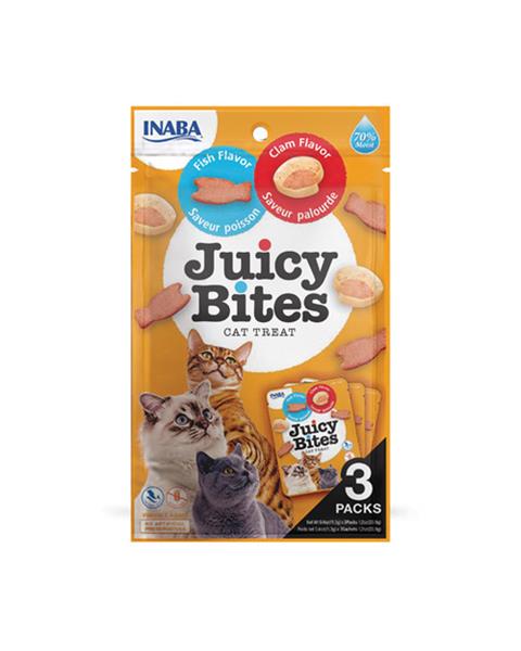 Pamlsok Inaba Juicy Bites Cat Ryba & Mušľa 3 x 11,30 g